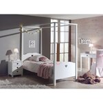 Paris Prix Pack - Lit à Baldaquin Enfant & Chevet  Amori  90x200cm Blanc