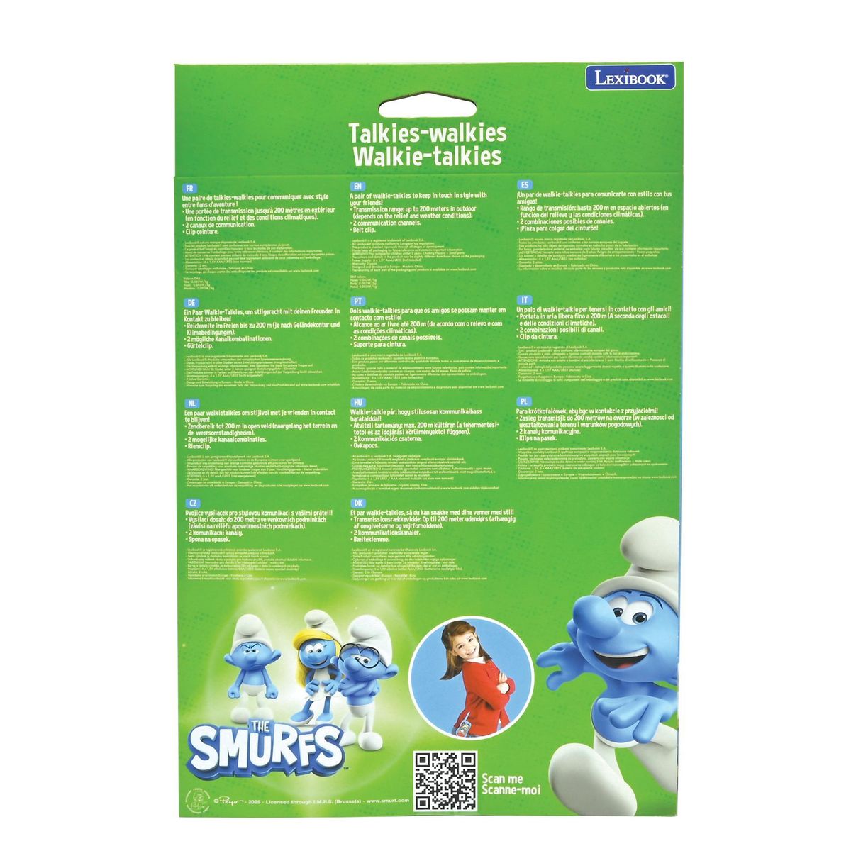 Lexibook Talkies-Walkies Schtroumpfs portée 200m
