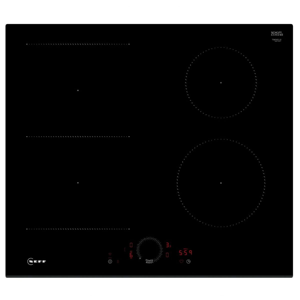 Neff Table de cuisson induction 60cm 4 feux 6900w noir - T56FHS1L0