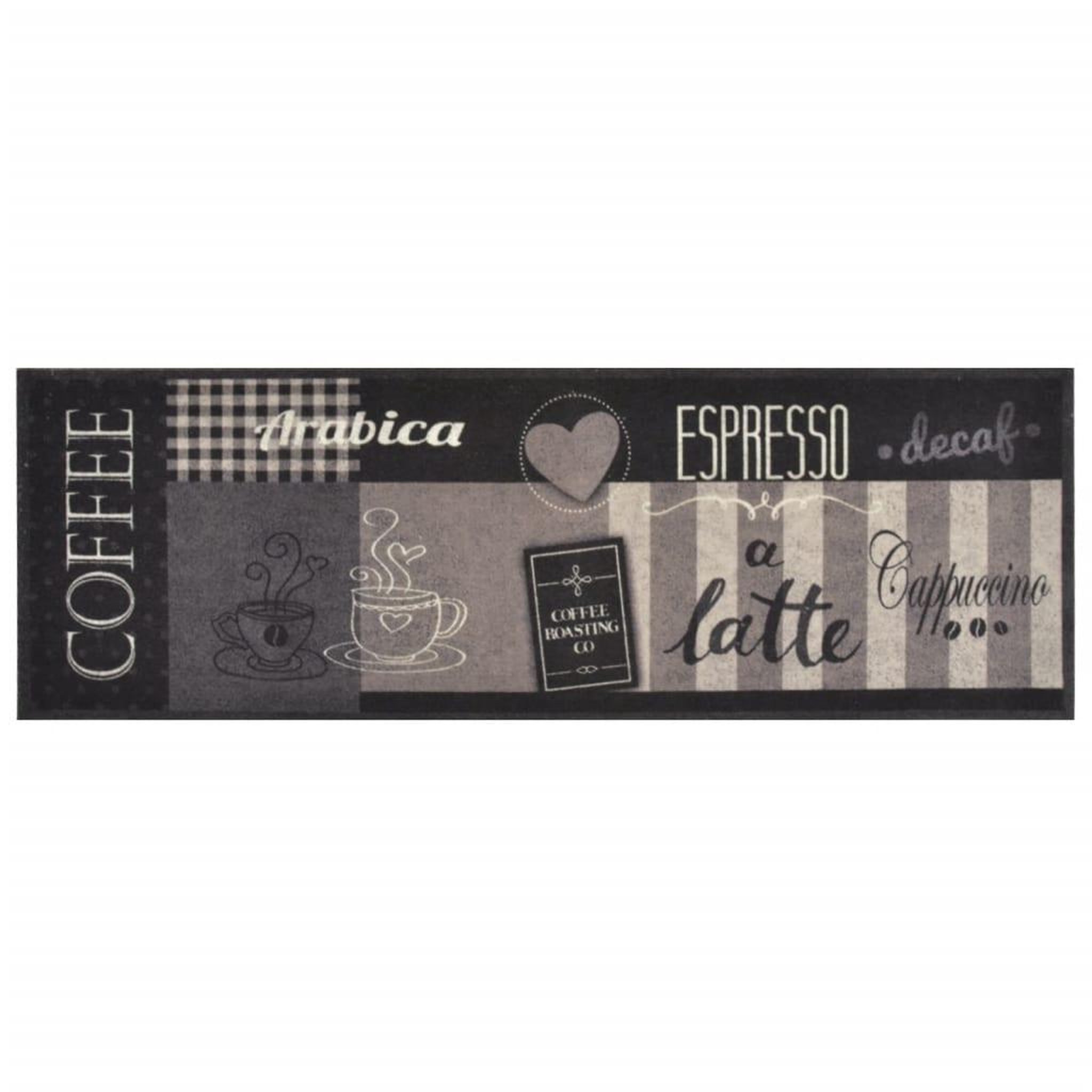 Voir la diapositive 2 : VIDAXL Tapis de cuisine lavable impression cafe noir 60x180 cm velours