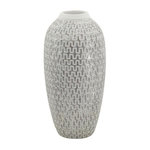 Paris Prix Vase Déco en Résine  Wave  43cm Blanc