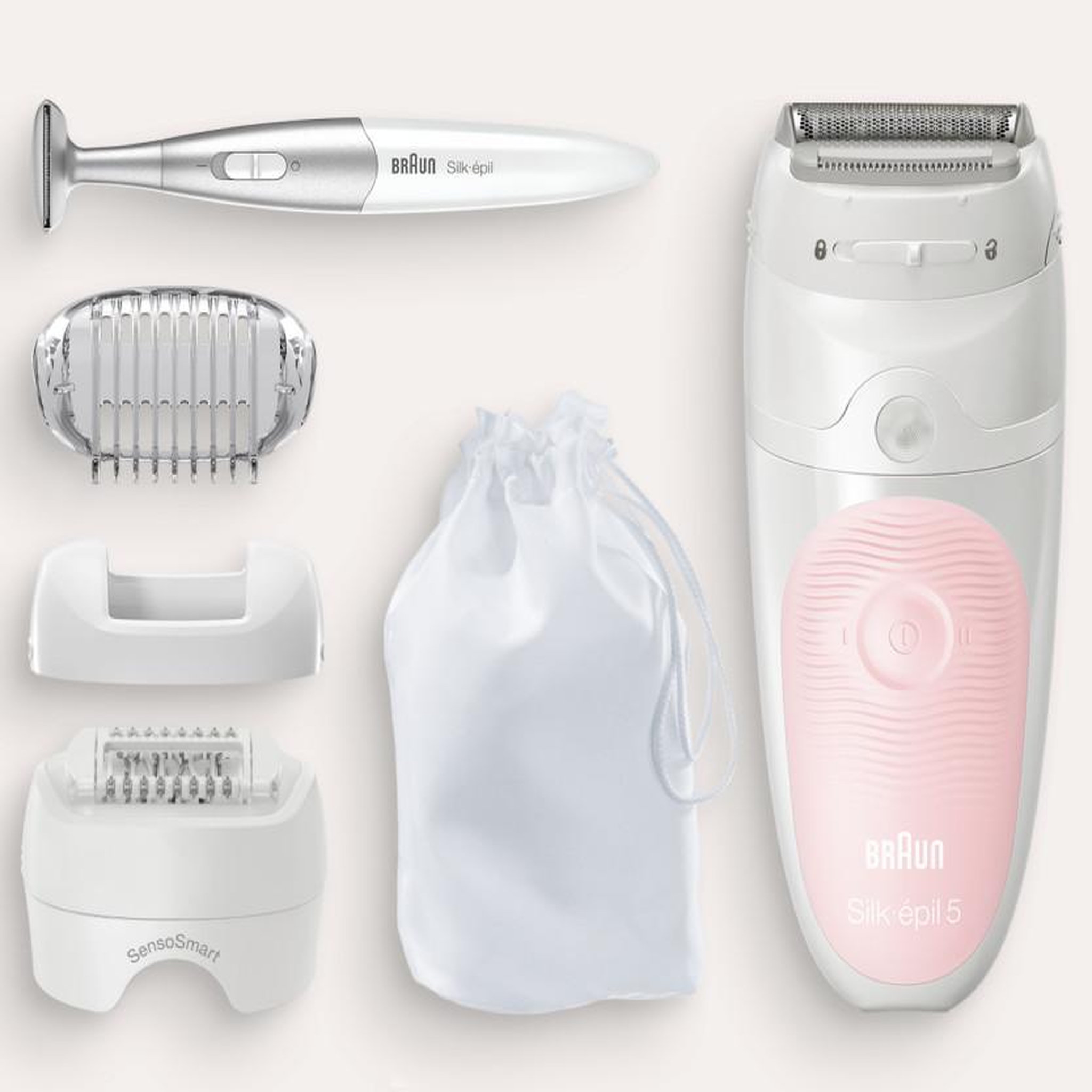 BRAUN Epilateur 3en1 rechargeable étanche + tondeuse bikini - ses5-820