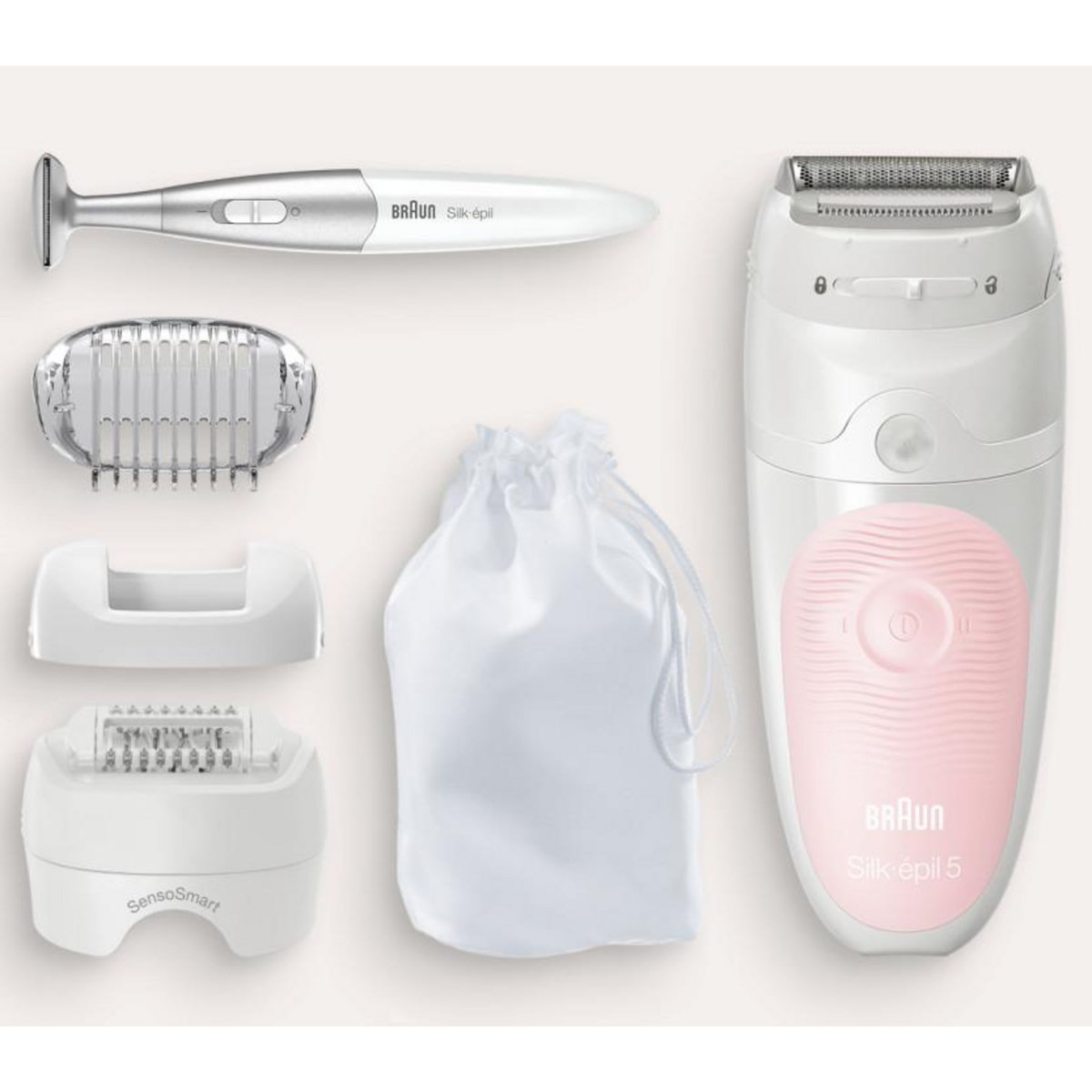 BRAUN Epilateur 3en1 rechargeable étanche + tondeuse bikini - ses5-820