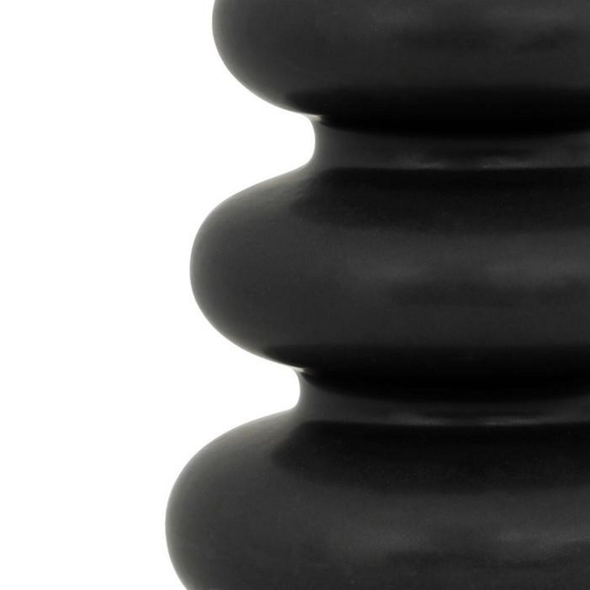 ATMOSPHERA Vase Design en Dolomite  Clothilde  25cm Noir