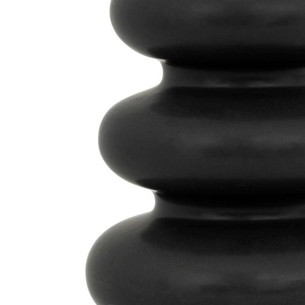 ATMOSPHERA Vase Design en Dolomite  Clothilde  25cm Noir