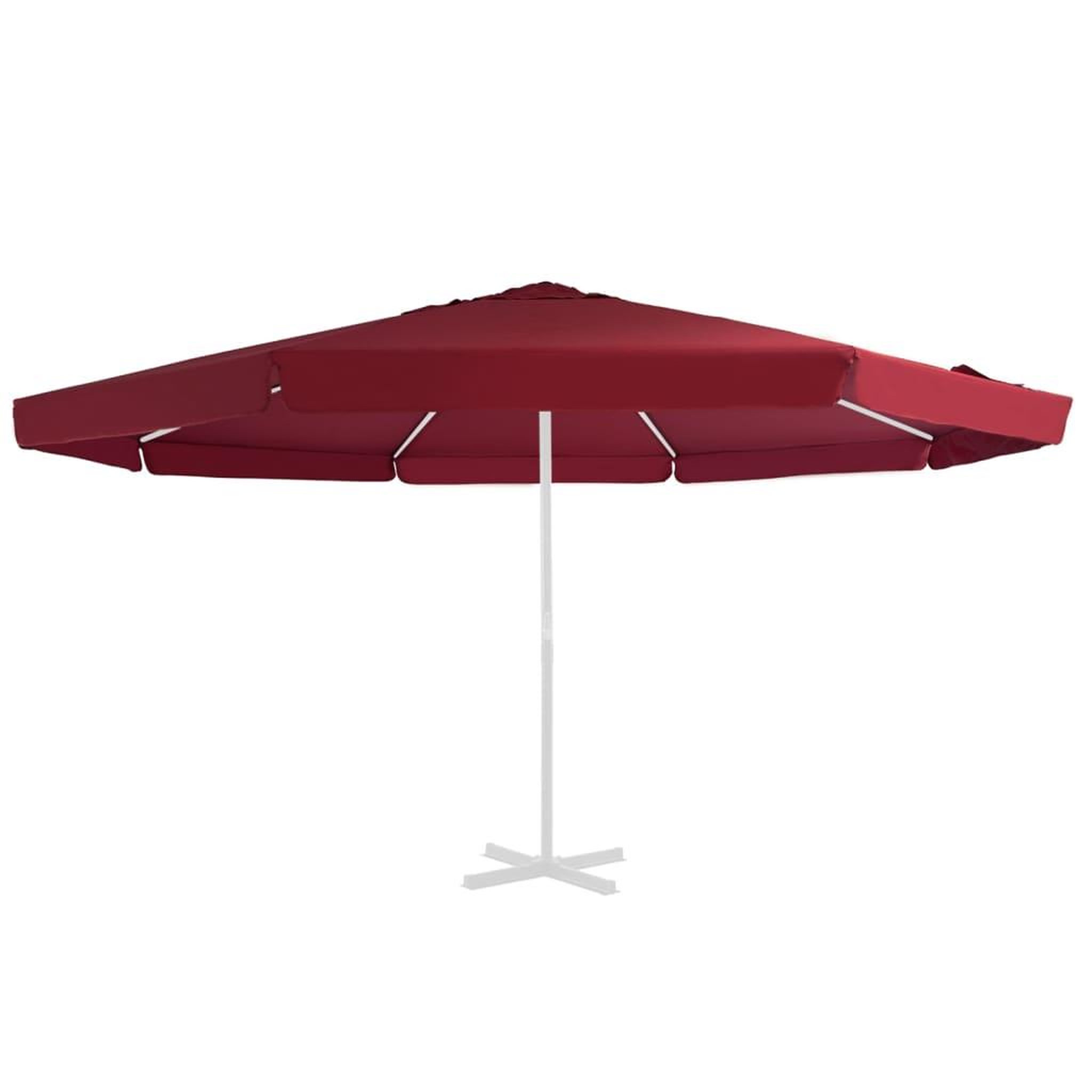 VIDAXL Tissu de remplacement pour parasol d'exterieur Bordeaux 500 cm