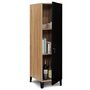 Voir la diapositive 4 : ID MARKET Armoire vestiaire ESTER bois porte métal noir design industriel