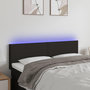 Voir la diapositive 1 : VIDAXL Tete de lit a LED Noir 144x5x78/88 cm Tissu