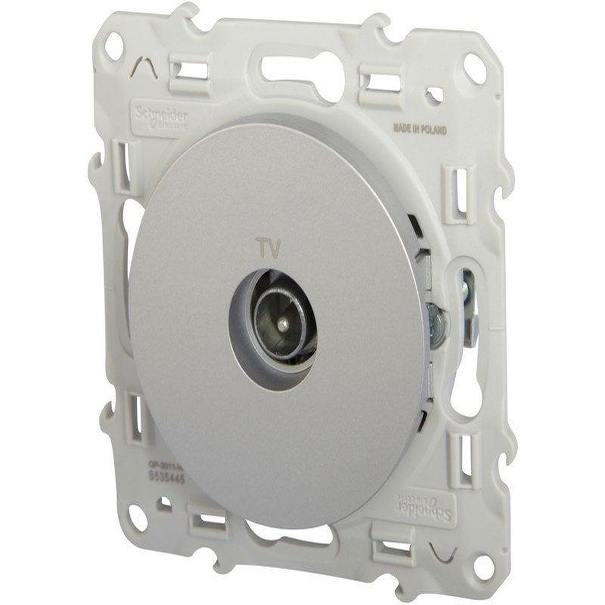 Schneider Electric Prise Tv Odace, Gris Aluminium