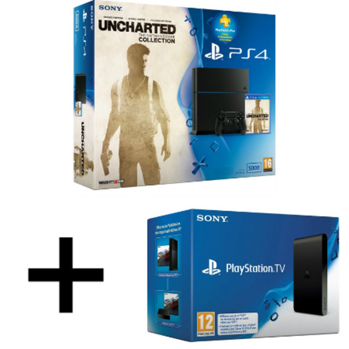 Console PS4 500Go Uncharted (inclus 3 mois PSN) + PS TV