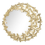 Paris Prix Miroir Mural Design  Butterfly  81cm Or