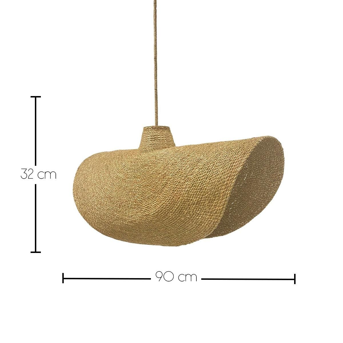 Lumisky Suspension solaire bohème KLEIA Beige Herbe marine H32cm