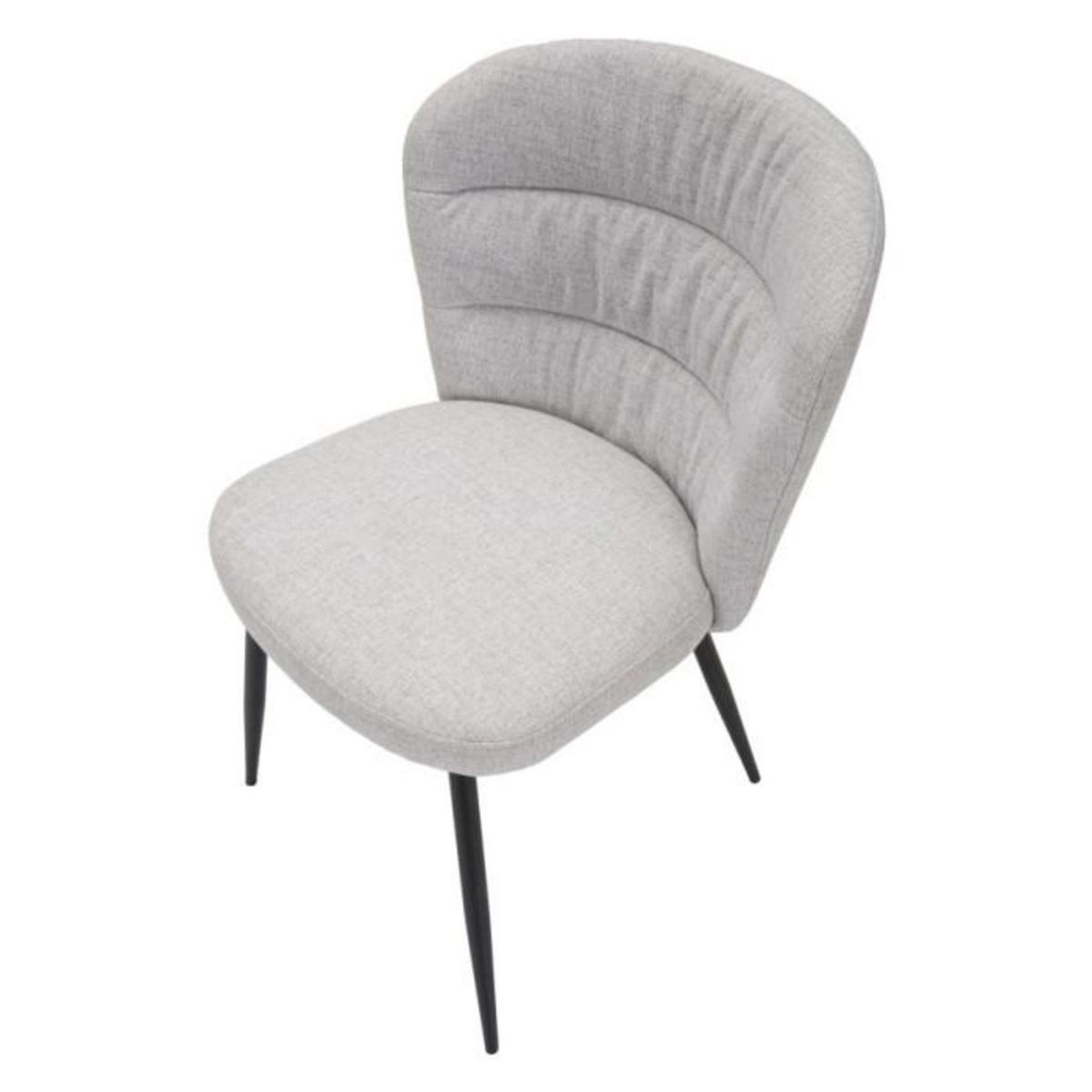 Paris Prix Lot de 2 Chaises en Tissu  Losanna  85cm Gris