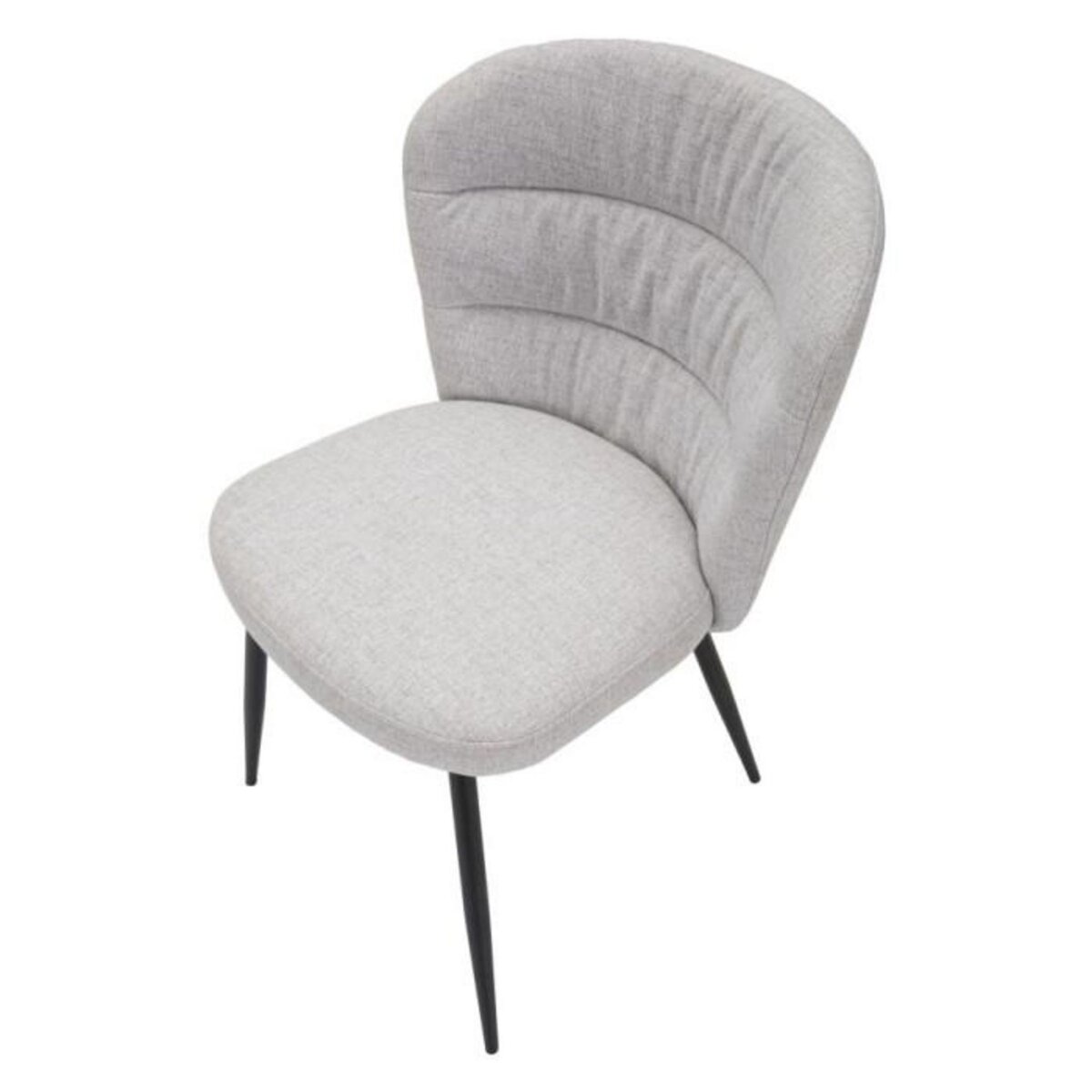 Paris Prix Lot de 2 Chaises en Tissu  Losanna  85cm Gris