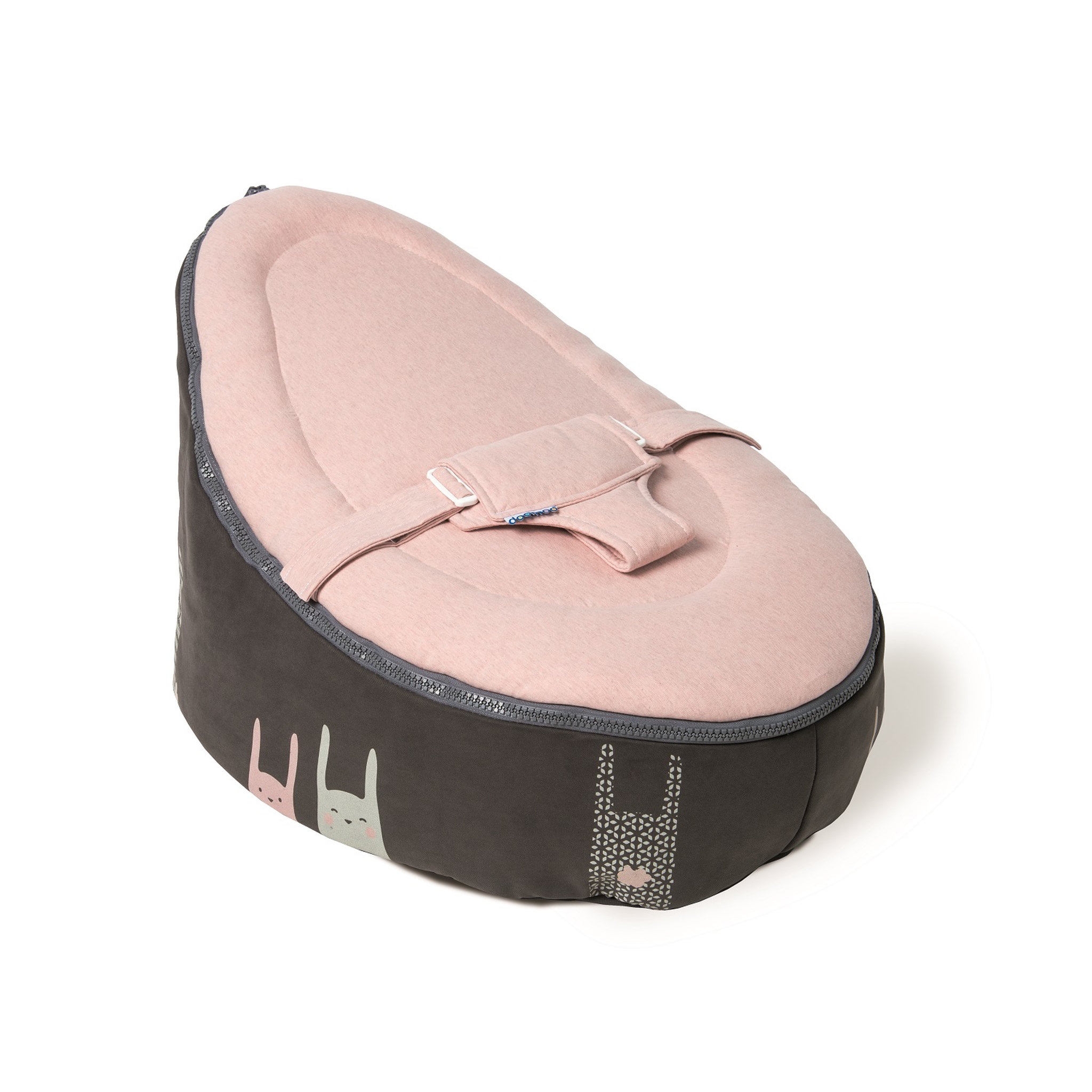 Voir la diapositive 1 : BABYMOOV Transat Doomoo nid imprimé lapin rose