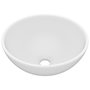 Voir la diapositive 2 : VIDAXL Lavabo rond de salle de bain Blanc mat 32,5x14 cm Ceramique