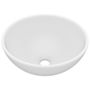 Voir la diapositive 2 : VIDAXL Lavabo rond de salle de bain Blanc mat 32,5x14 cm Ceramique