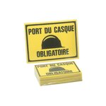 NOVAP Lot de 25 panneaux de chantier Port du casque obligatoire NOVAP 4304342