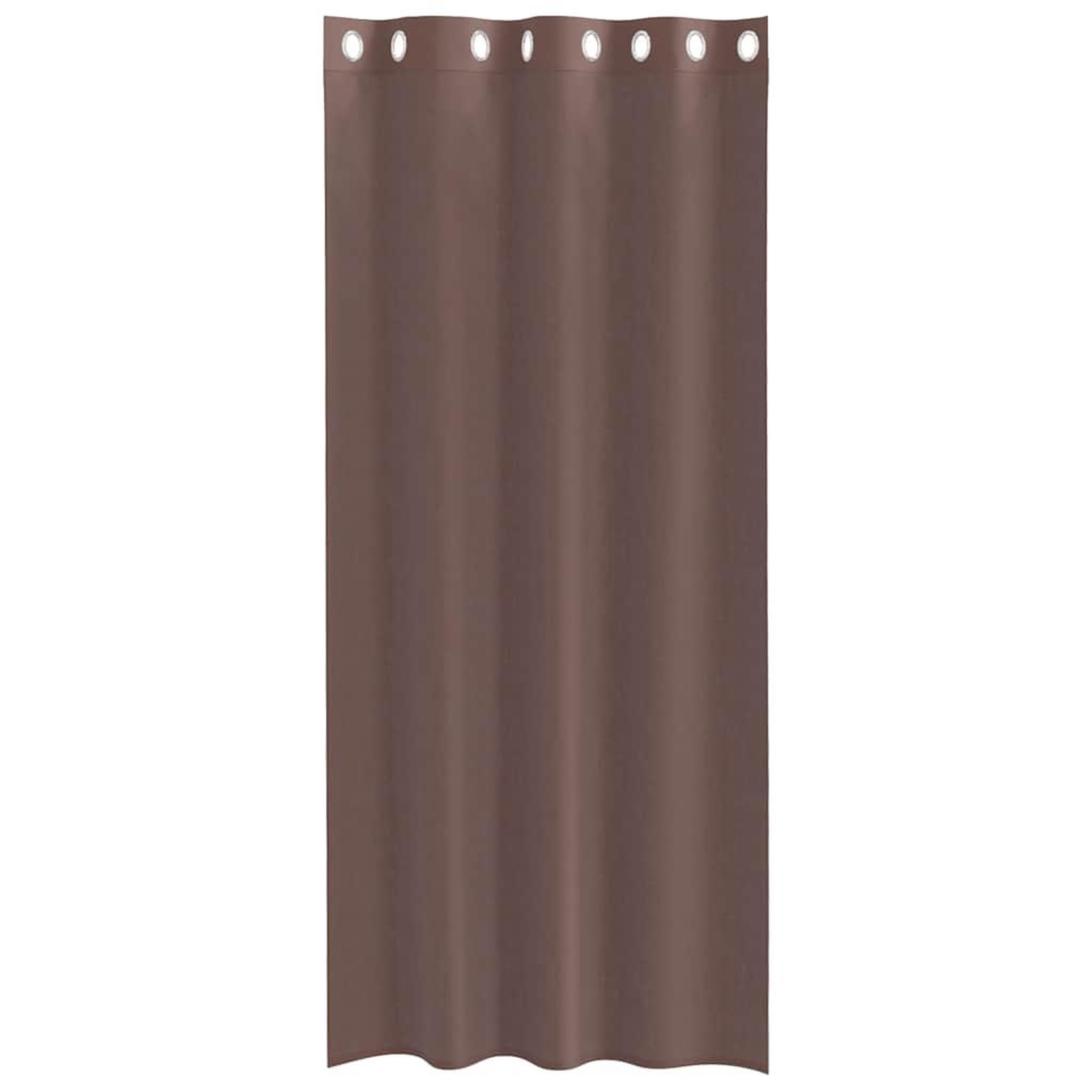 Voir la diapositive 4 : VIDAXL Rideaux en voile avec œillets 2 pcs marron 140x245 cm