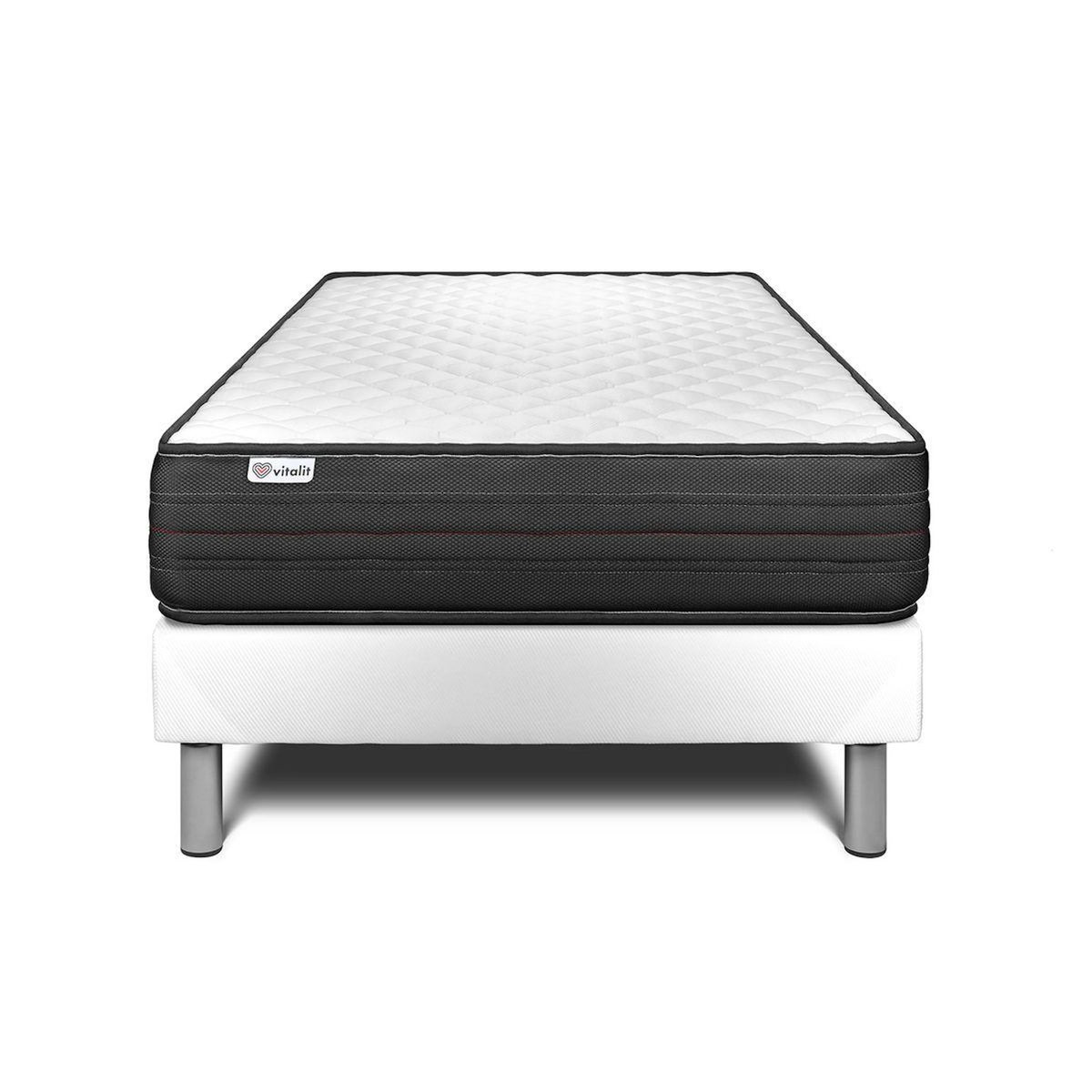 VITALIT Ensemble VITALPOWER 90 x 190 cm sommier Kit blanc