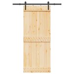 VIDAXL Porte coulissante et kit de quincaillerie 85x210 cm pin massif