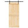 Voir la diapositive 1 : VIDAXL Porte coulissante et kit de quincaillerie 85x210 cm pin massif