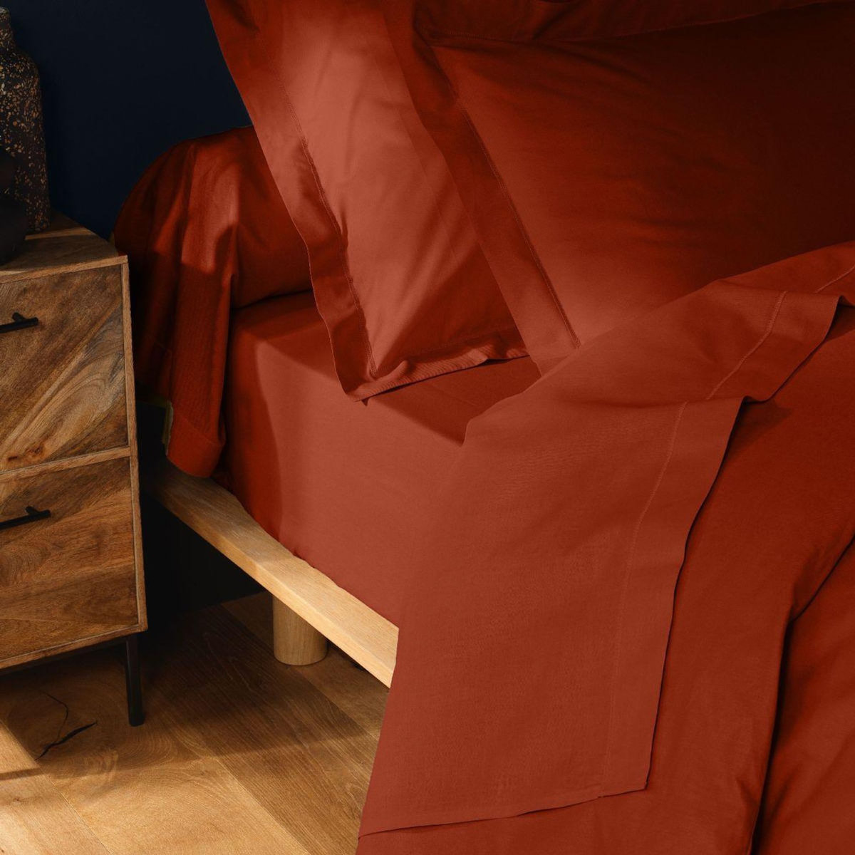Paris Prix Drap Plat  Lina  180x290cm Terracotta