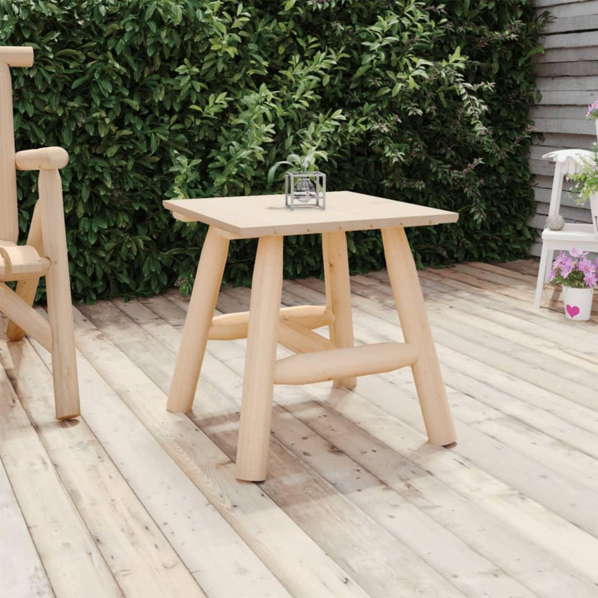 VIDAXL Table d'appoint 49x49x50 cm bois massif d'epicea