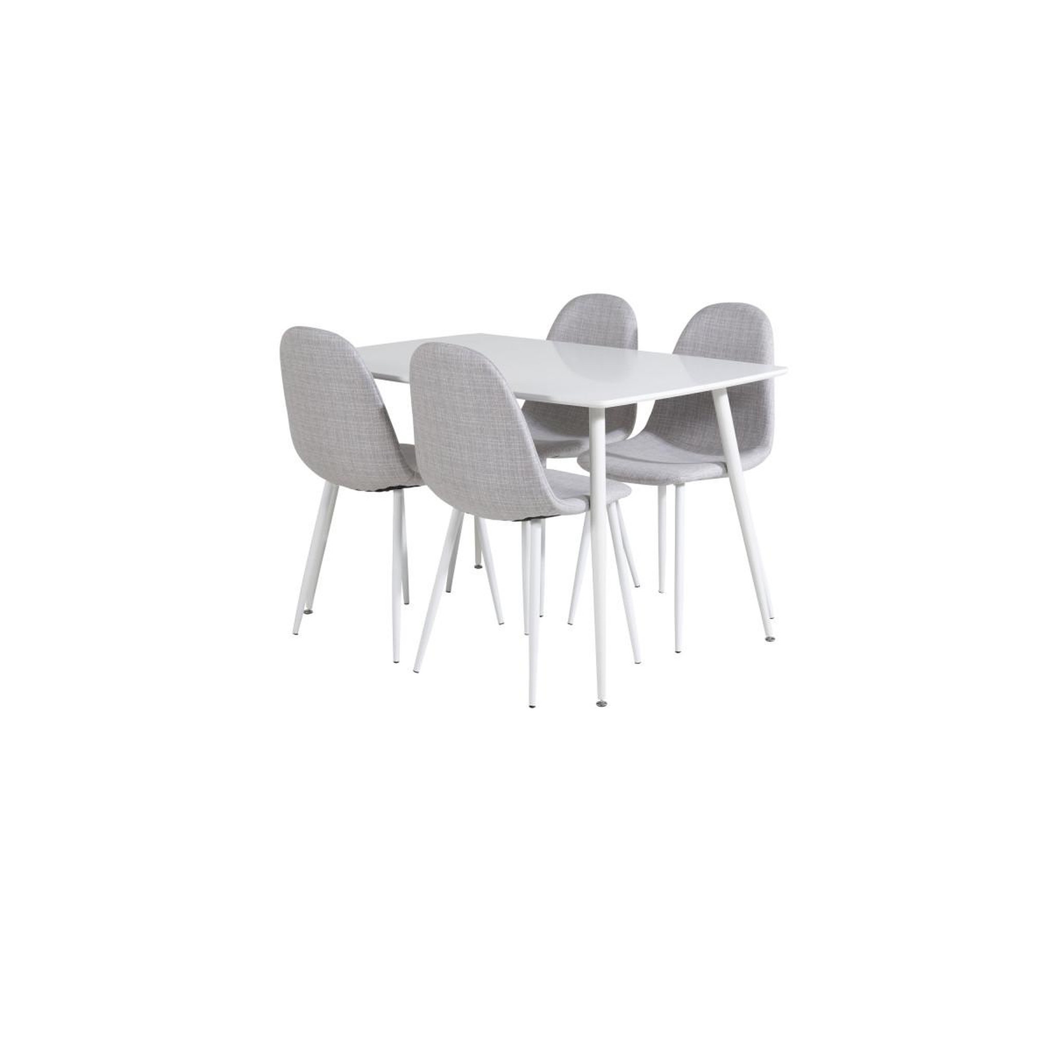 Voir la diapositive 3 : Paris Prix Ensemble table à manger & 4 chaises  polar  120cm blanc & gris