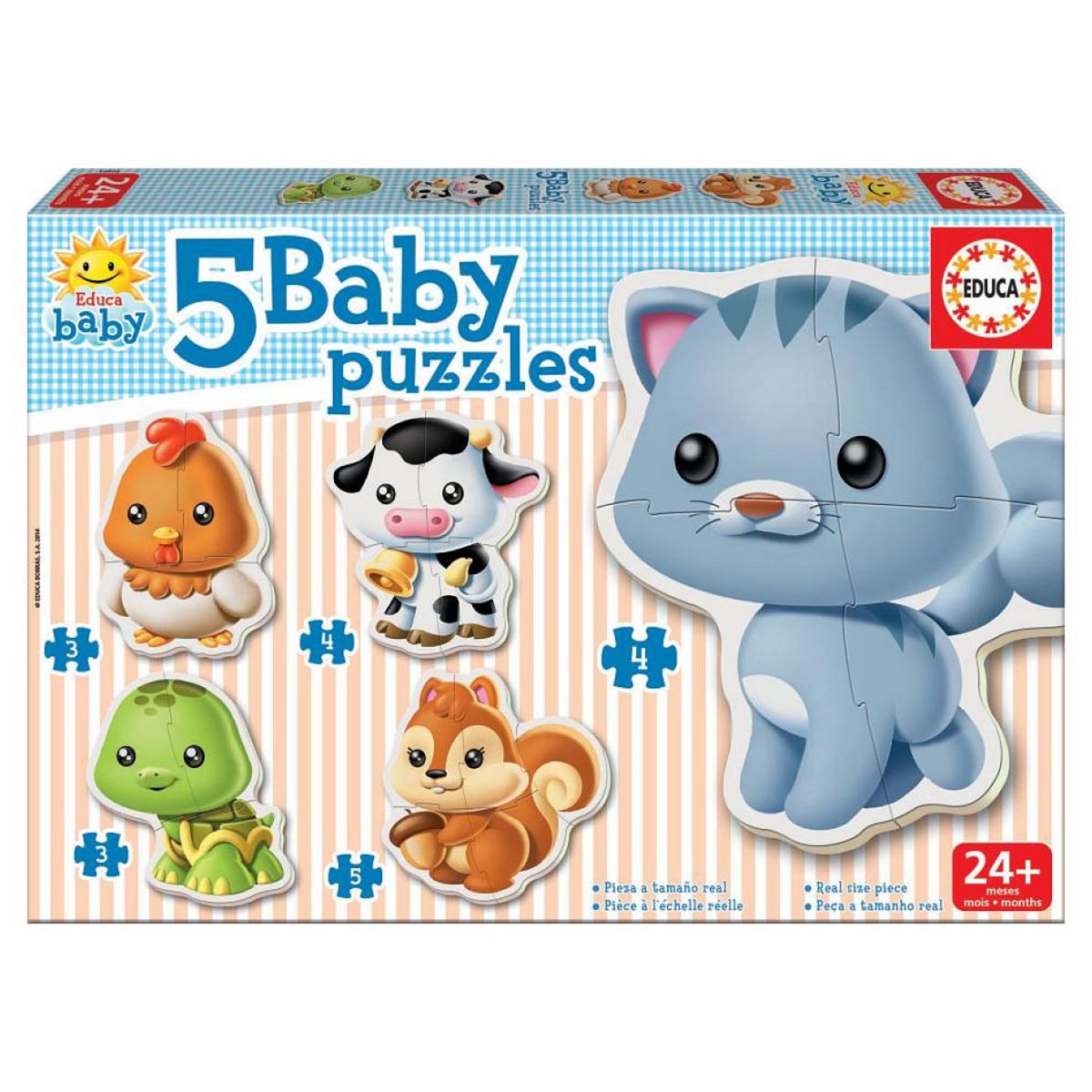 EDUCA Baby puzzles les animaux commun