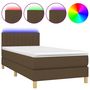 Voir la diapositive 2 : VIDAXL Sommier a lattes de lit et matelas et LED Marron fonce 80x200cm