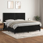 Voir la diapositive 1 : VIDAXL Sommier a lattes de lit et matelas Noir 200x200 cm Velours