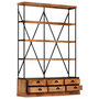 Voir la diapositive 2 : VIDAXL Bibliotheque a 4 etageres avec 6 tiroirs 122x36x181 cm Manguier