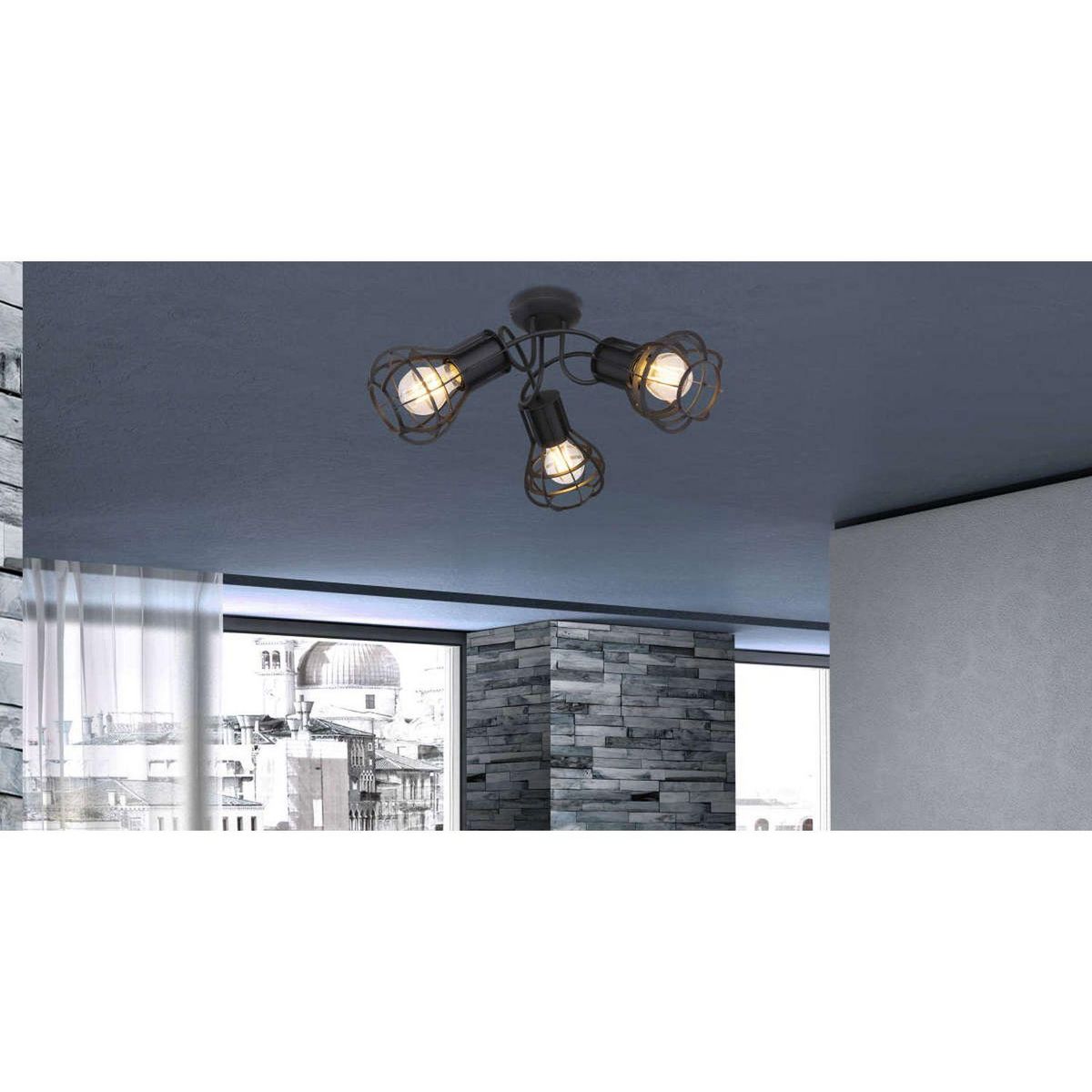 GLOBO Spot plafonnier design industriel Clastra - Noir