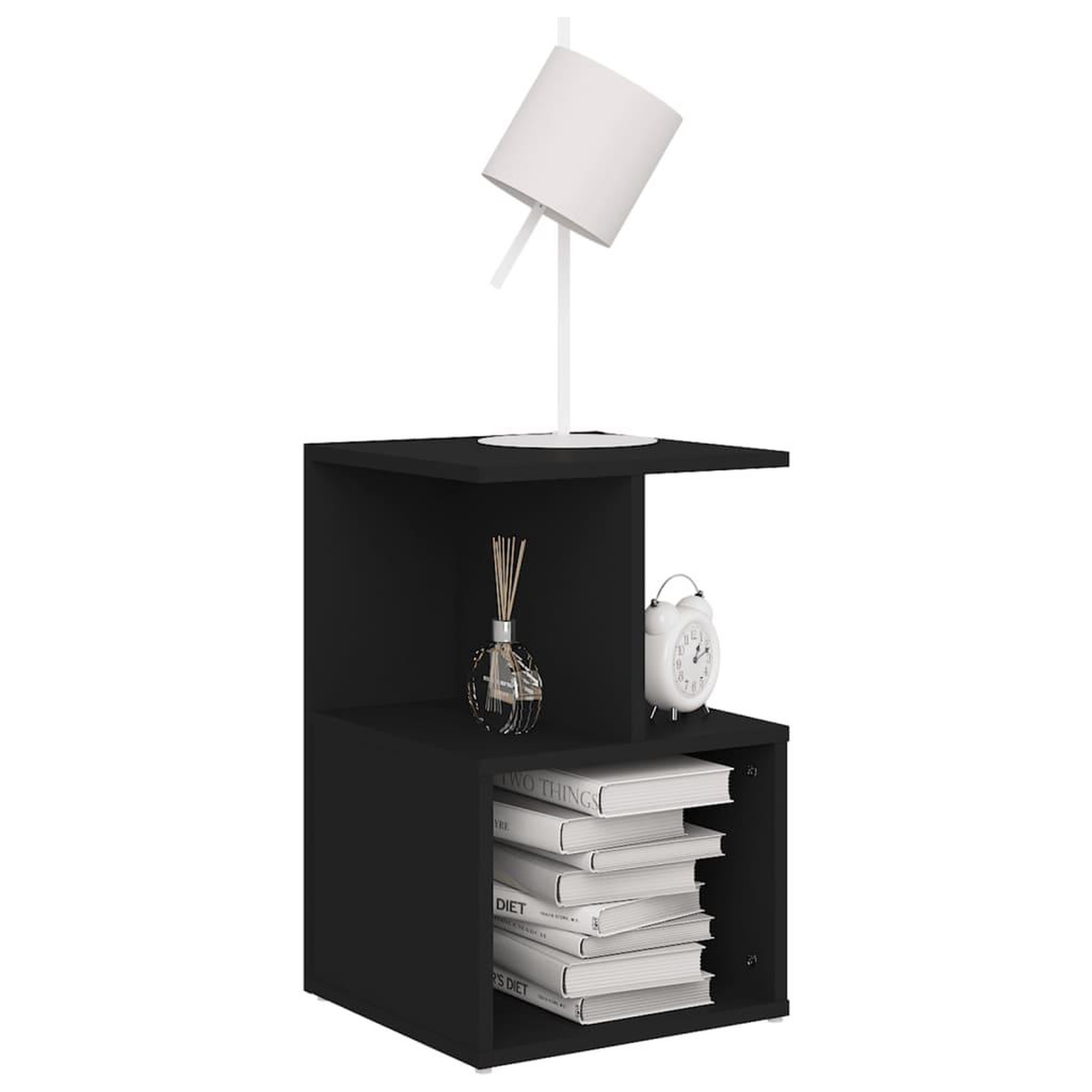 Voir la diapositive 3 : VIDAXL Table de chevet noir 35x35x55 cm bois ingenierie