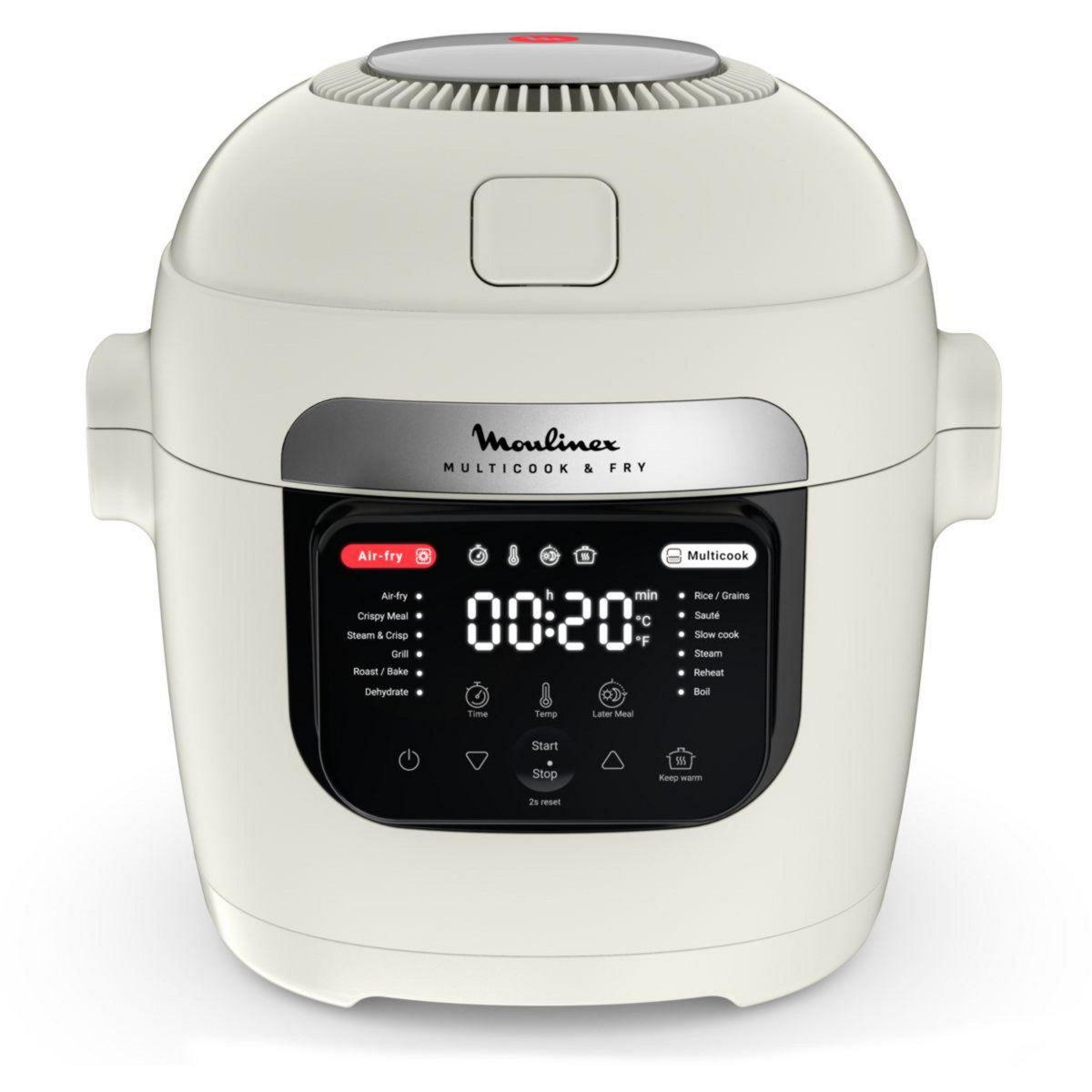 MOULINEX Cuiseur MZ7311F0 blanc cuiseur et Airfryer 6 L, 12 modes de cuisson