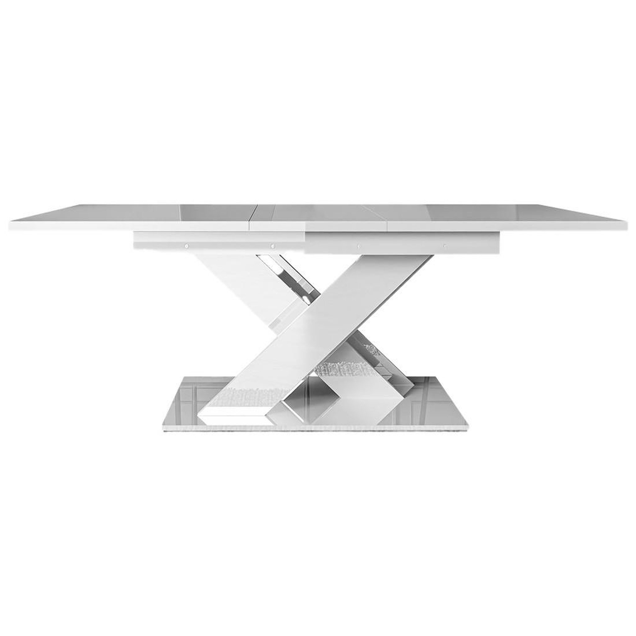 Voir la diapositive 5 : BEST MOBILIER Buriti - table à manger extensible - blanche - 4 à 6 personnes