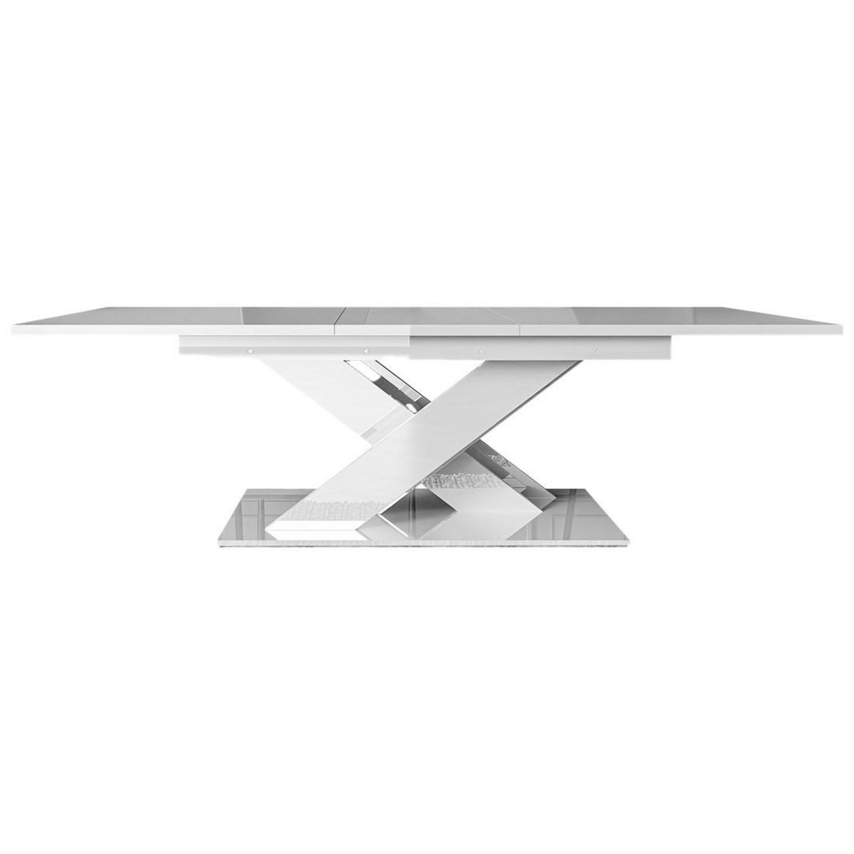 BEST MOBILIER Buriti - table à manger extensible - blanche - 4 à 6 personnes