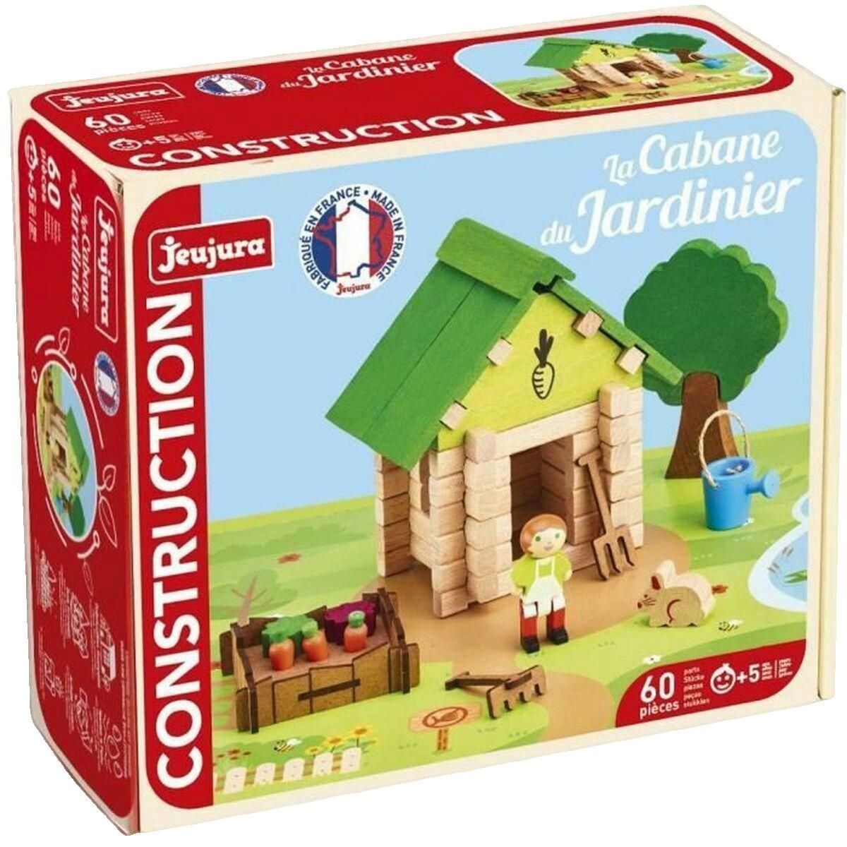 JeuJura Jeu de construction Jeujura La Cabane du Jardinier en bois naturel