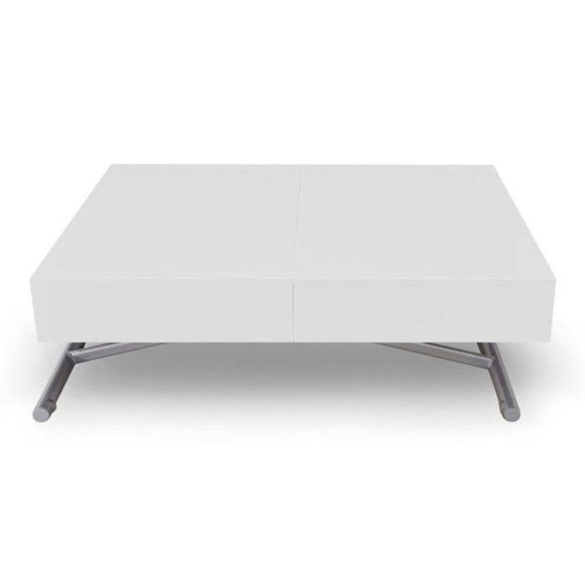 Paris Prix Table Basse Relevable  Lift  120-190cm Blanc