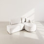 Voir la diapositive 6 : BEST MOBILIER Miro - canapé d'angle droit 4 places convertible avec coffre en velours texturé