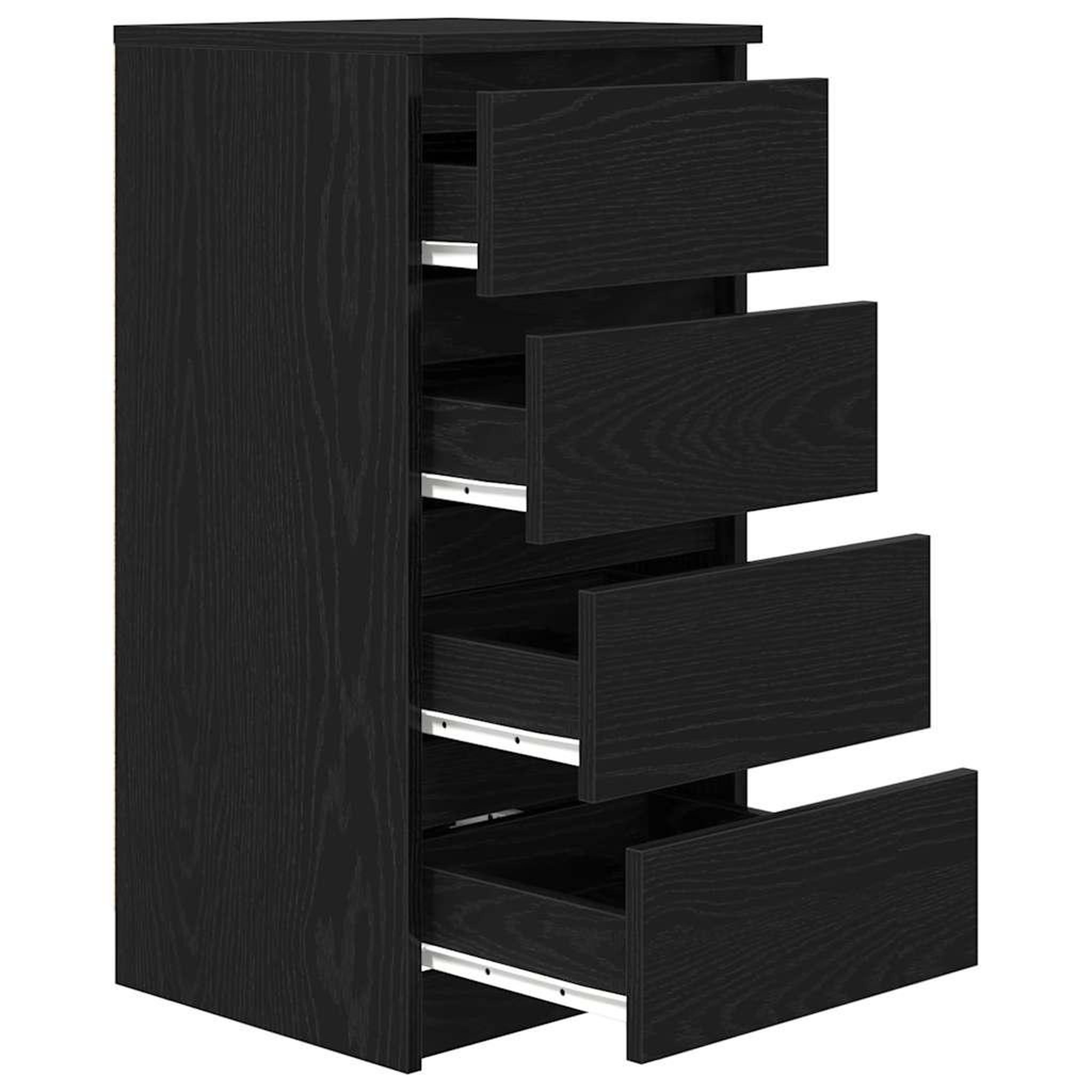 Voir la diapositive 5 : VIDAXL Buffet chene noir 37,5x35x76 cm bois d'ingenierie
