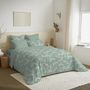 Voir la diapositive 1 : COTON PUR Pack complet housse de couette réversible pour lit 180 x 200 cm  King size  Landscape Menthe