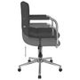 Voir la diapositive 5 : VIDAXL Chaise pivotante de salle a manger Gris fonce Tissu
