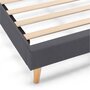 Voir la diapositive 4 : VS VENTA-STOCK Sommier tapissier Aura 90x190 cm  Gris Foncé, Hauteur 30 cm