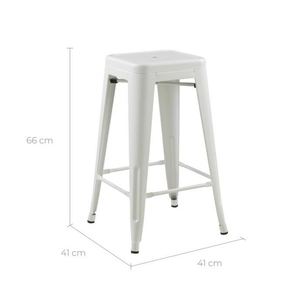 Rendez vous déco Lot de 2 tabourets pour îlot central 66 cm en métal cuivre mat - Indus