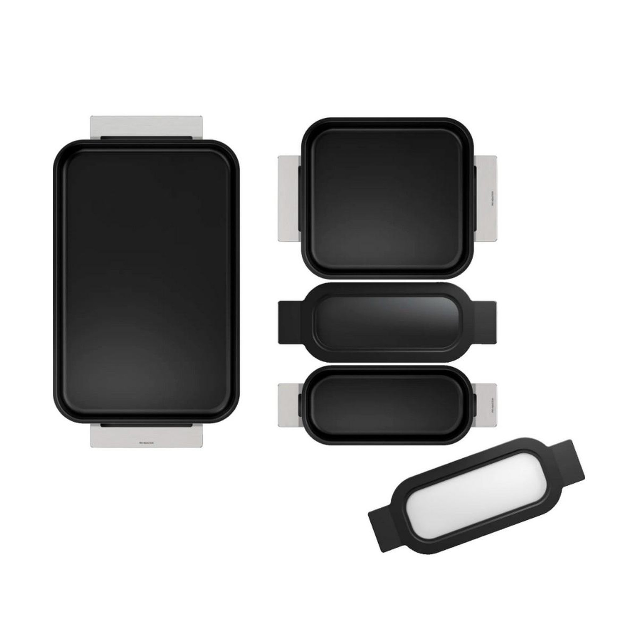 Voir la diapositive 2 : BOSCH Batterie de cuisine 4 pièces acier inoxydable - HEZ9FF040