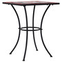 Voir la diapositive 2 : VIDAXL Table de bistro mosaïque Terre cuite et blanc 60 cm Ceramique