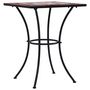 Voir la diapositive 2 : VIDAXL Table de bistro mosaïque Terre cuite et blanc 60 cm Ceramique