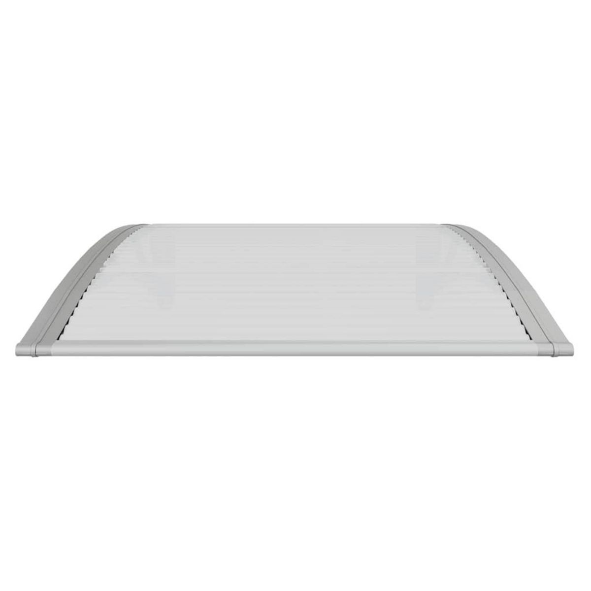 VIDAXL Auvent de porte gris et transparent 100 x 75 cm en polycarbonate